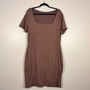 Women’s Fashion Nova Square Neck Stretchy Bodycon Clubwear Sexy Mini Dress 2XL